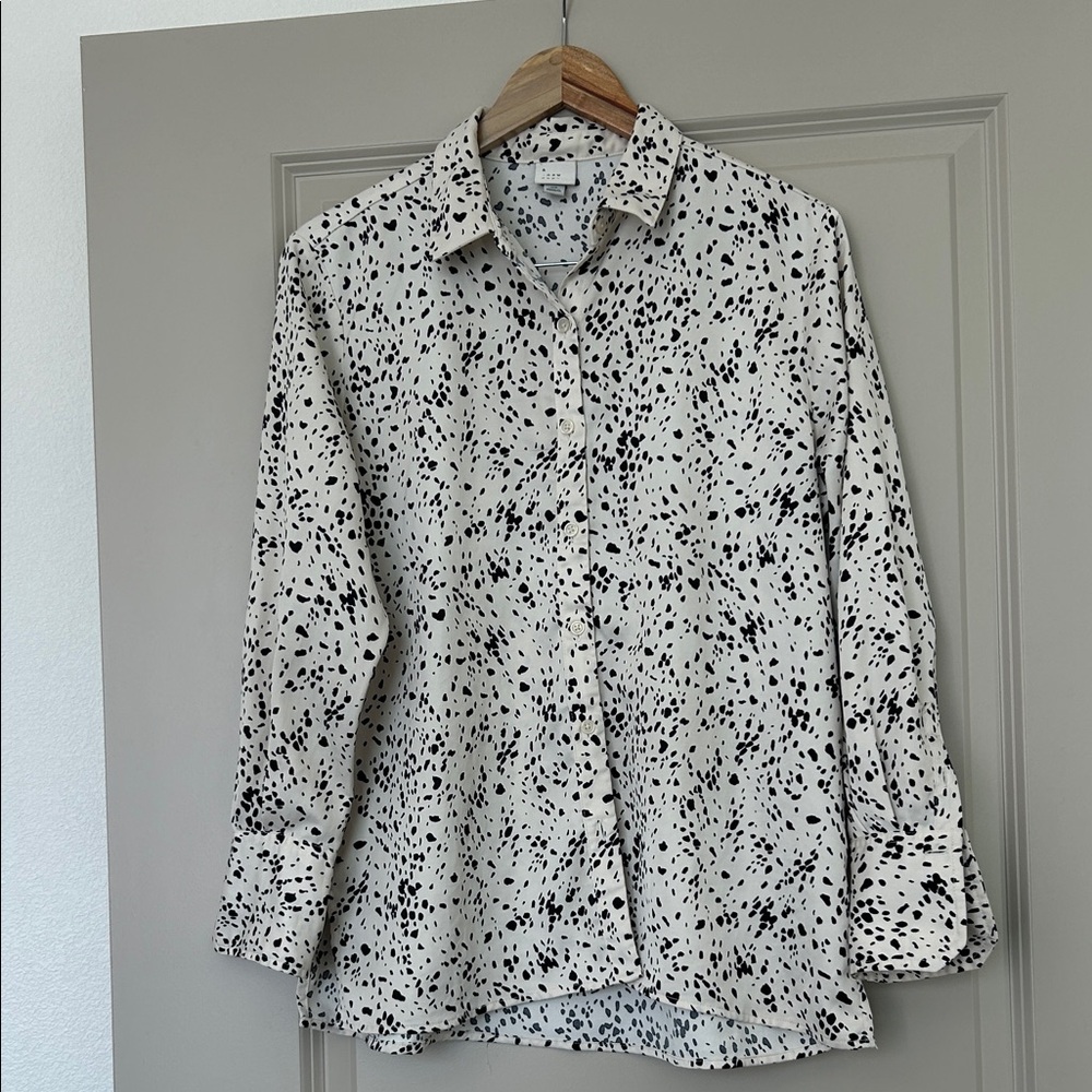 a new day Black and White Speckled Button Down Shirt